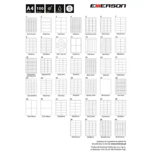 Etykiety EMERSON A4 op.100 105,0 x 42,4 (14) -174975
