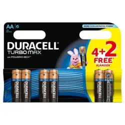 Bateria DURACELL Turbo AA LR6 op.4 + 2 free