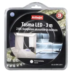 Taśma LED Activejet AJE-LED STRIPE (200 lm; Neutralny; 3m; 3.5 W; IP67)-1