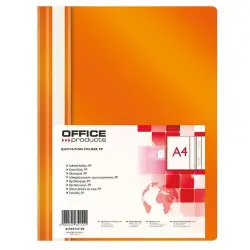 Skoroszyt OFFICE PRODUCTS A4 miękki op.25 - pomarańczowy