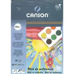 Blok do malowania CANSON A4 120g. - biały-17335
