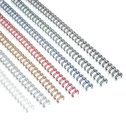 Grzbiety drutowe ARGO 3:1 14,3mm op.100 - srebrne