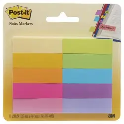 Zakładki indeksujące POST-IT 670-10AB papier 12,7x44,4mm 10x50 kart. mix kolorów