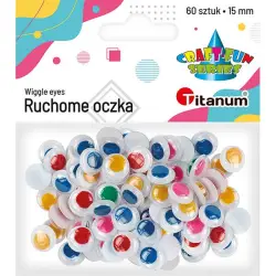 Oczy TITANUM kolorowe 15mm 60 szt (OC005) op.60 268433-690157
