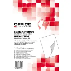 Blok flipchart OFFICE PRODUCTS, gładki, 65x100cm, 50 kart., biały-621555