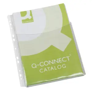 Koszulki Q-CONNECT A4 krystaliczne na katalogi 1/3 180mic. op.5-208134