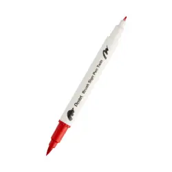 Pisak do kaligrafii PENTEL SESW30C Brush Pen dwustronny - czerwony