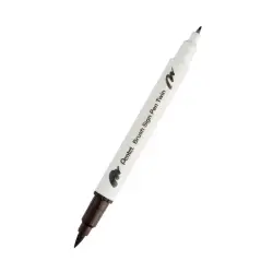 Pisak do kaligrafii PENTEL SESW30C Brush Pen dwustronny - ciemnobrązowy