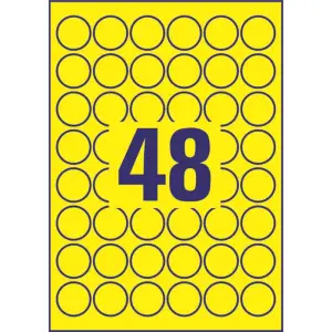 Etykiety AVERY ZWECKFORM HD fi30 żółte L6128-20-266622