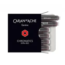 Naboje CARAN D'ACHE Chromatics Infra Red 6szt. czerwone-612648