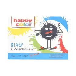 Blok rysunkowy HAPPY COLOR biały A4 20ark. HA 3710 2030-0-613140