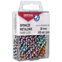 Spinacz OFFICE PRODUCTS 28mm zebra op.100-619824