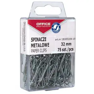 Spinacz OFFICE PRODUCTS 32mm srebrne op.75-619833
