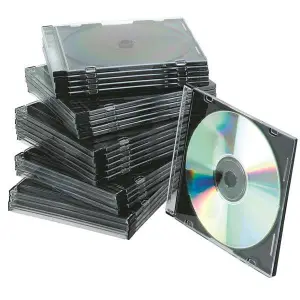 Pudełko na płytę CD/DVD Q-CONNECT slim 25szt. przeźroczyste-621258