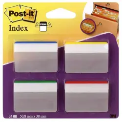 Zakładki indeksujące POST-IT do archiwizacji (686-A1), PP wygięte 50,8x38mm 4x6 kart. mix kolorów-625352