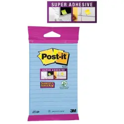 Karteczki POST-IT Super sticky, (6844-L-NB), 152x102mm, 45 kart., zawieszka, niebieski-626234