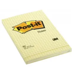 Karteczki POST-IT w kratkę (662), 102x152mm, 1x100 kart., żółty-628282