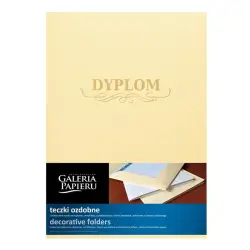 Teczka ozdobna na dyplom GP op.5 - kremowa z napisem DYPLOM-641150