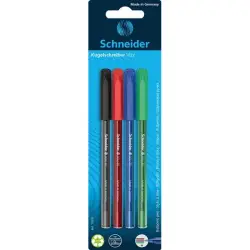 Długopis SCHNEIDER VIZZ M 4szt. blister mix kolorów