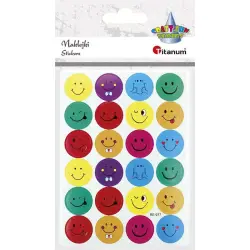 Naklejka TITANUM papierowe emotikony kolorowe 362088-690005