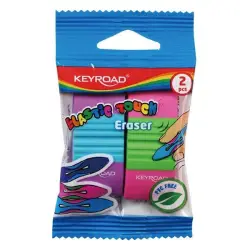 Gumka uniwersalna KEYROAD Elastic Touch 2szt. zawieszka mix kolorów