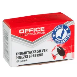 Pinezki OFFICE PRODUCTS srebrne op.100-621588