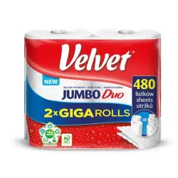 Ręcznik w roli VELVET Jumbo Duo 2-w op.2 biały
