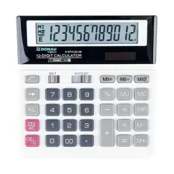 Kalkulator DONAU TECH biurowy K-DT4125-09 12-cyfr. biały