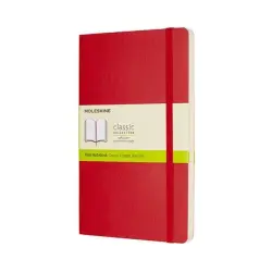 Notes MOLESKINE Classic L 13x21cm gładki miękka oprawa 192 str czerwony