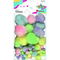 Pompony TITANUM mix op.60 pastelowe 462555