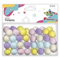 Pompony TITANUM mix op.60 pastelowe 462567